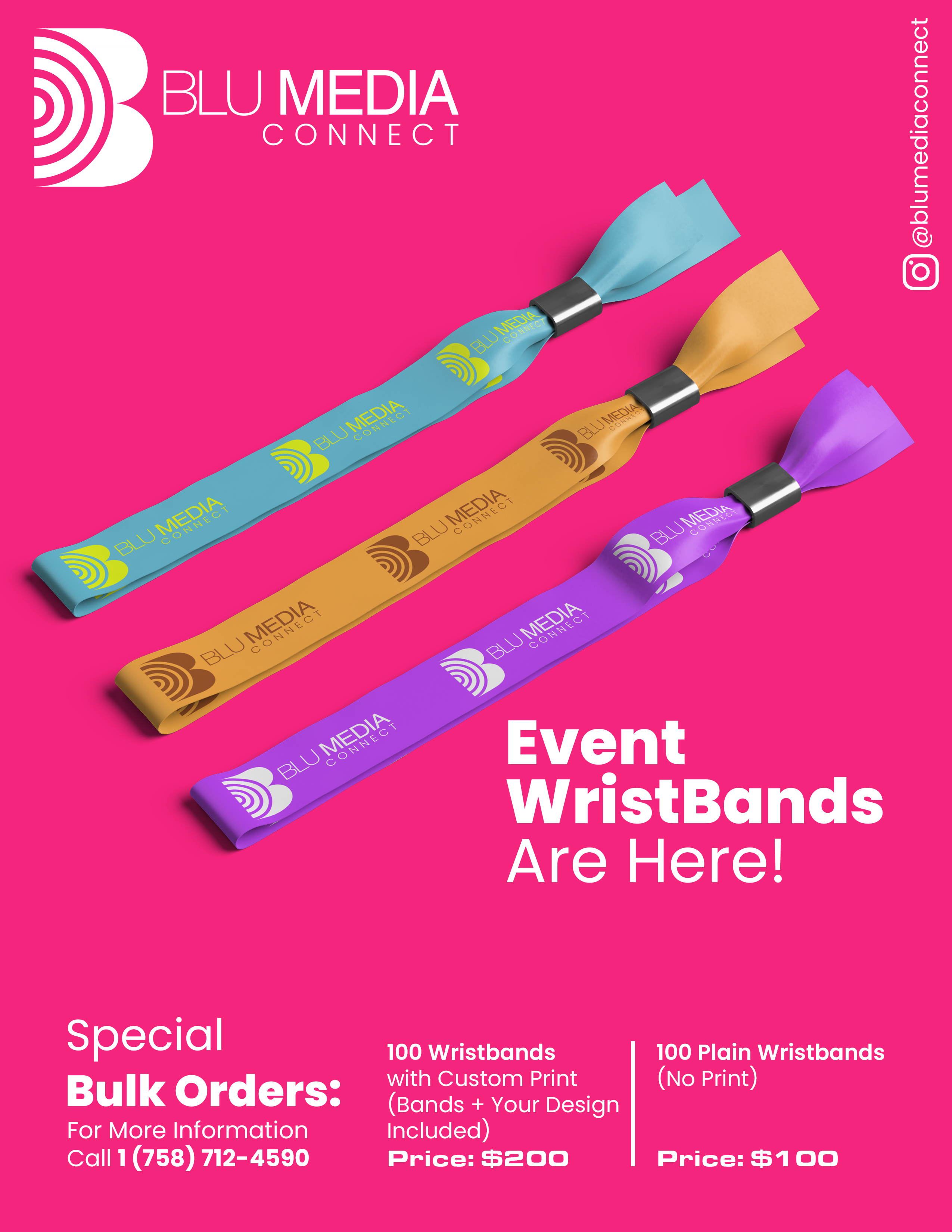 Blu Media Connect Event Wristbands Poster